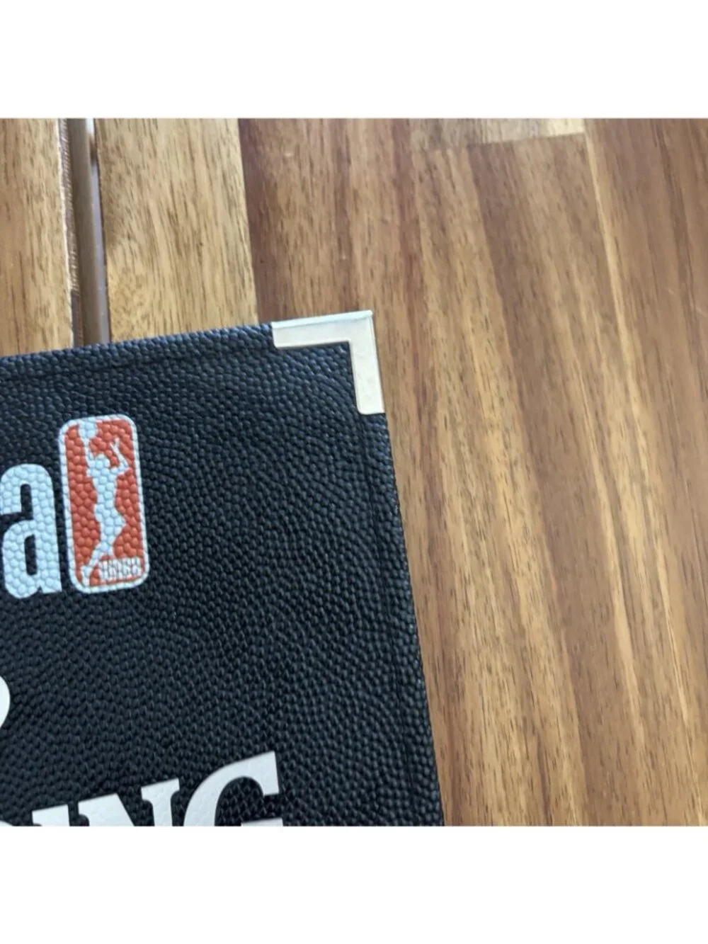 Spalding Official JR NBA Portfolio Notepad Adam Silver‎ Black Basketball Texture